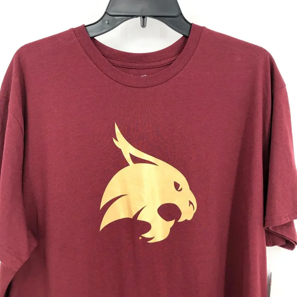 TAGS CHAMPION Men's Texas State Bobcats Primary Jersey T-Shirt 2XL Maroon NWT - Picture 3 of 8